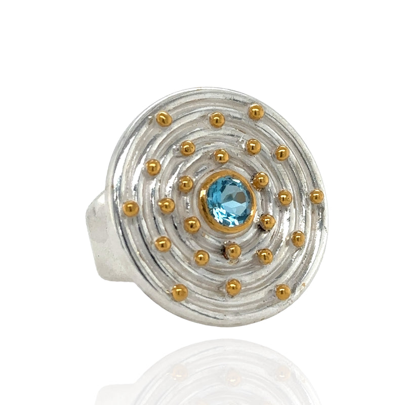 Helix Ring - Blue Topaz