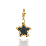 Hespe Star Charm - Black & Gold