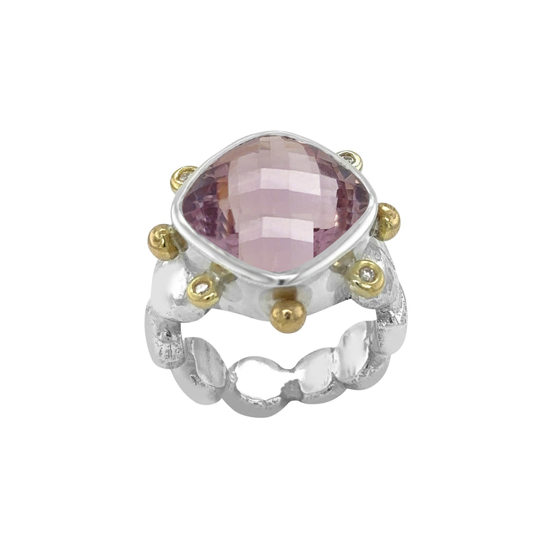 Lucy I Cocktail Ring - Ametrine - 18ct Gold, Silver & Diamonds