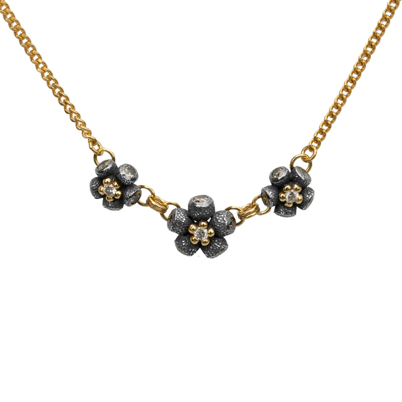 Mini Ophelia Necklace - 18ct gold & diamonds