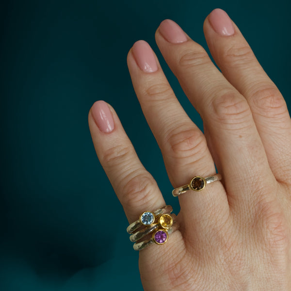 Odile Ring - Mozambique Garnet - Gold