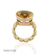 Adara Cocktail Ring - Citrine - Solid Gold