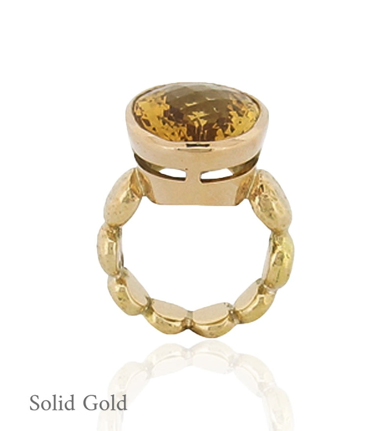 Adara Cocktail Ring - Citrine - Solid Gold