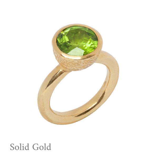 Behrianna Cocktail Ring - 10mm Peridot - Solid Gold