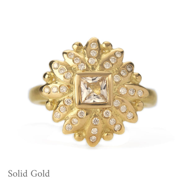 Bella Ring - Diamonds & Sapphire - Solid Gold