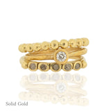 Constantine Ring Stack - Diamonds - Solid Gold