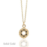 Dianthe Pendant - Black Diamonds - Solid Gold