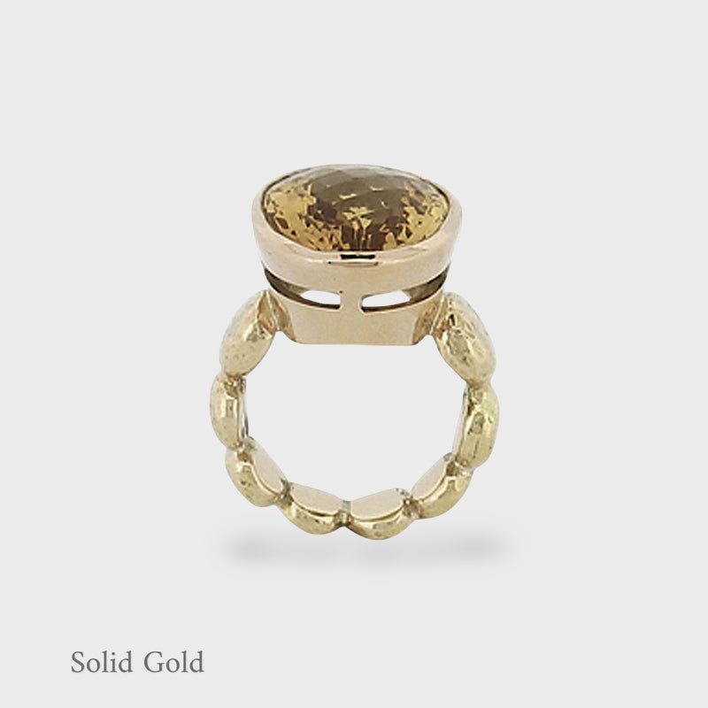 Adara Cocktail Ring - Citrine - Solid Gold