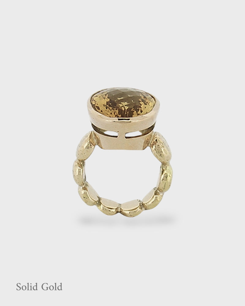 Adara Cocktail Ring - Citrine - Solid Gold