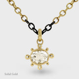 Alanna Pendant - 18ct Solid Gold - Topaz & Diamonds