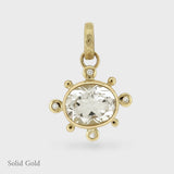 Alanna Pendant - 18ct Solid Gold - Topaz & Diamonds