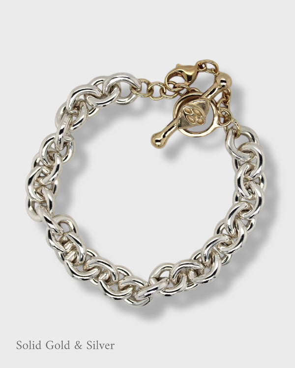 Alice Chain Bracelet - Solid Gold & Silver