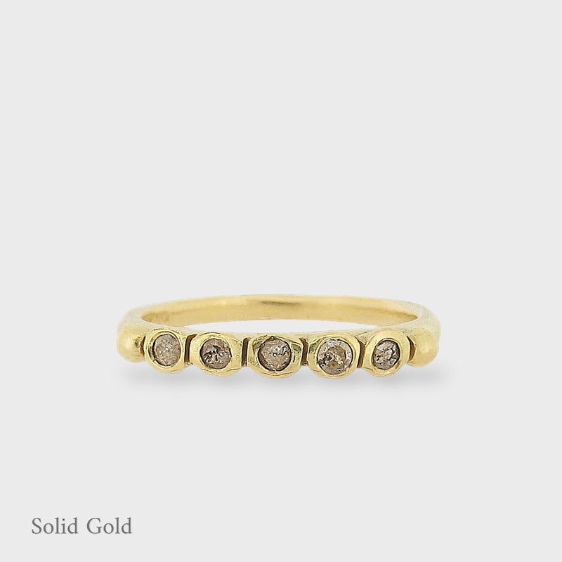 Anela Ring -  Diamonds - Solid Gold