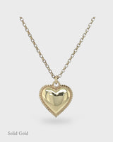 Aura Heart Pendant - Solid Gold