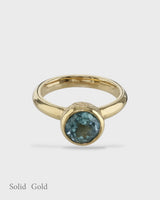 Behrianna Cocktail Ring - 7.5 mm - Solid Gold - Green Tourmaline