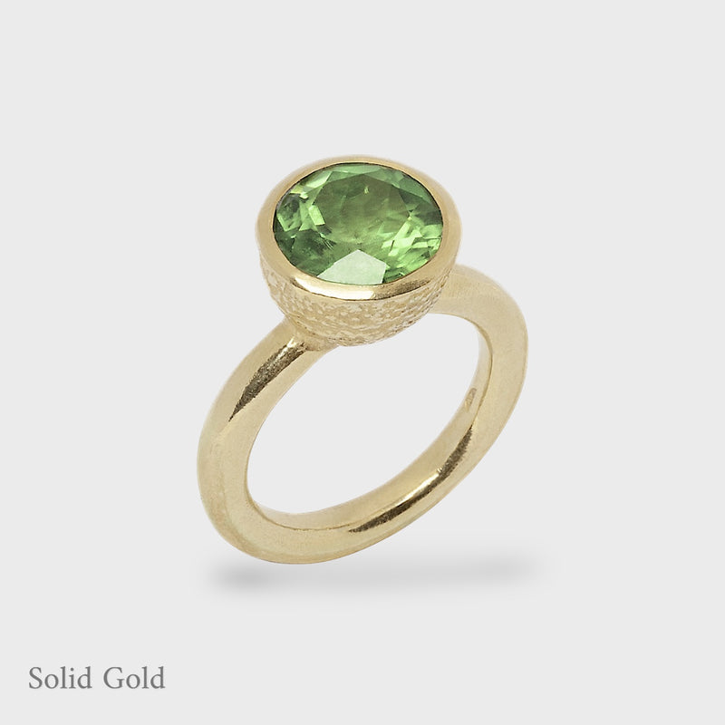 Behrianna Cocktail Ring - 10mm Peridot - Solid Gold