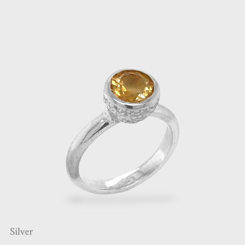 Behrianna Cocktail Ring - 7.5 mm - Citrine - Silver