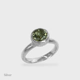 Behrianna Cocktail Ring - 7.5 mm - Green Amethyst - Silver