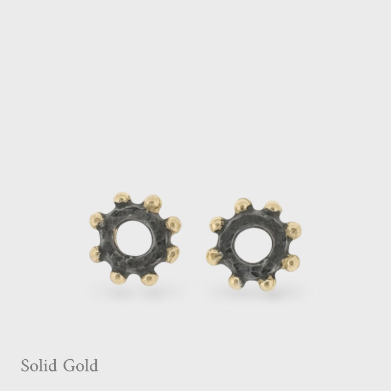 Casia Stud Earrings - Solid Gold