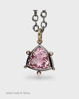 Daphne Pendant - 18ct Solid Gold & Black Silver - Ametrine & Diamonds - Simonetta's Jewels Reimagined