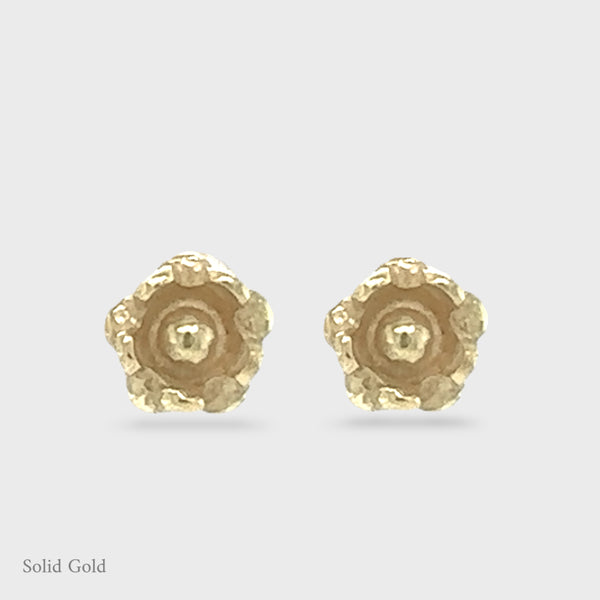 Delphine Stud Earrings - Solid Gold