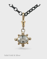 Alanna Pendant - 18ct Solid Gold - Topaz & Diamonds