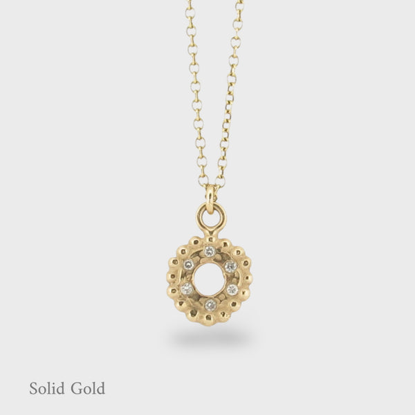 Dianthe Pendant - Diamonds - Solid Gold