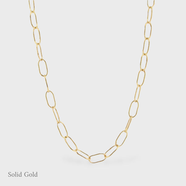 Oval Florentine Handmade Chain - 18ct Solid Gold