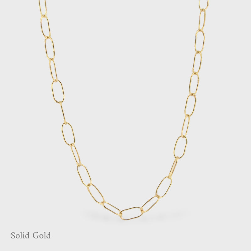 Oval Florentine Handmade Chain - 18ct Solid Gold