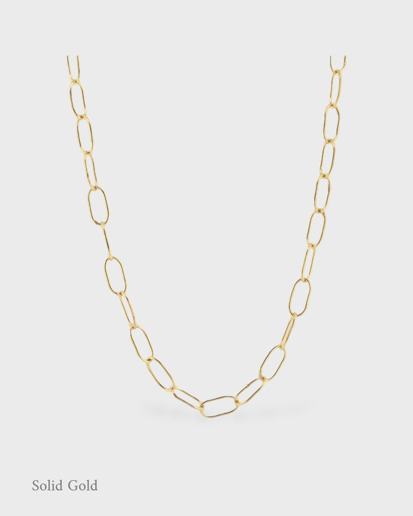 Oval Florentine Handmade Chain - 18ct Solid Gold