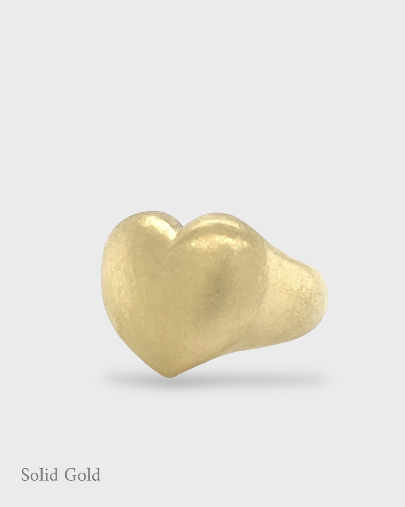 Harmony Sculptural Heart Ring - Solid Gold