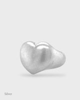 Harmony Sculptural Heart Ring - Silver