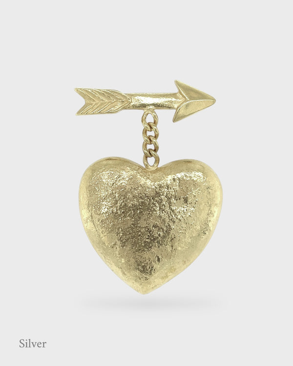 Heart Of Gold - Arrow & Heart Brooch