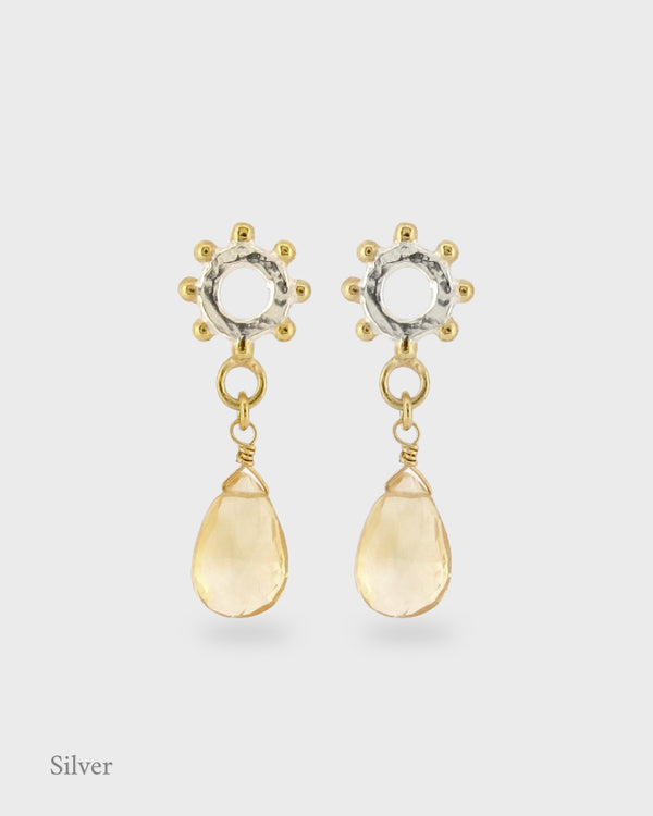 The Jo Good Casia Drop Earrings - Citrine