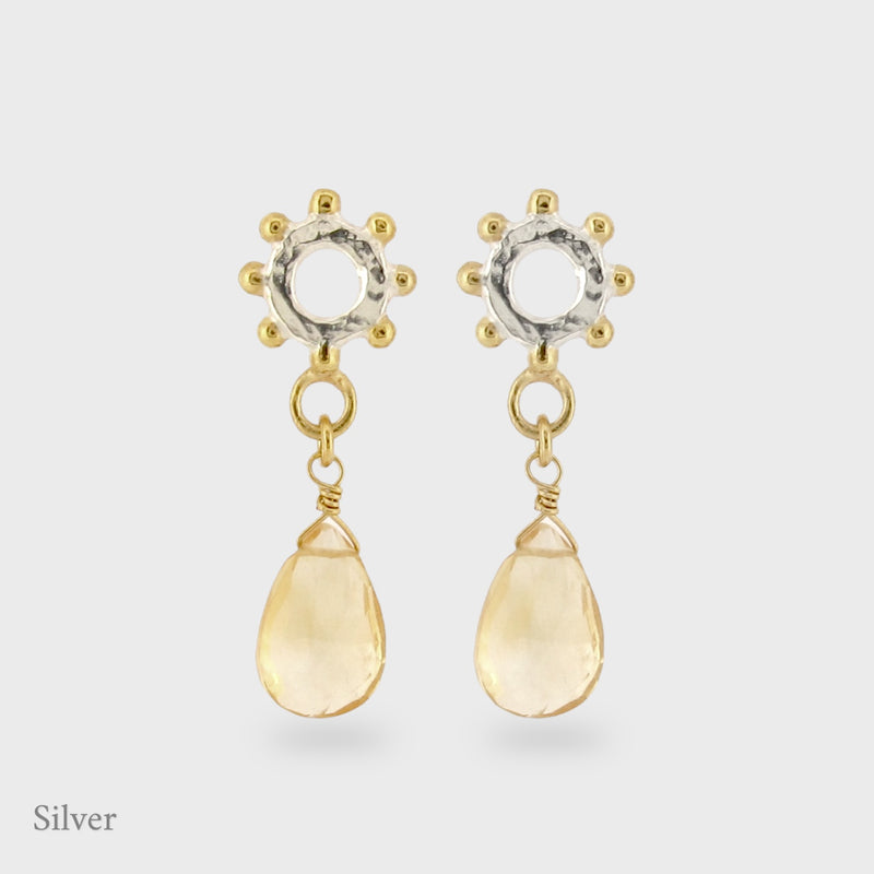 The Jo Good Casia Drop Earrings - Citrine