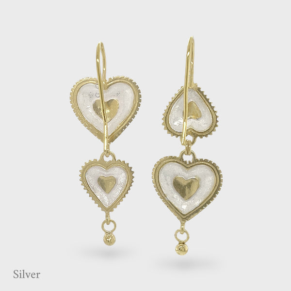 Lola Asymmetrical Heart Earring Drops