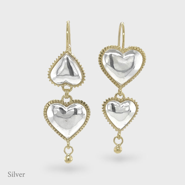 Lola Asymmetrical Heart Earring Drops