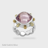 Lucy I Cocktail Ring - Ametrine - 18ct Solid Gold, Silver & Diamonds