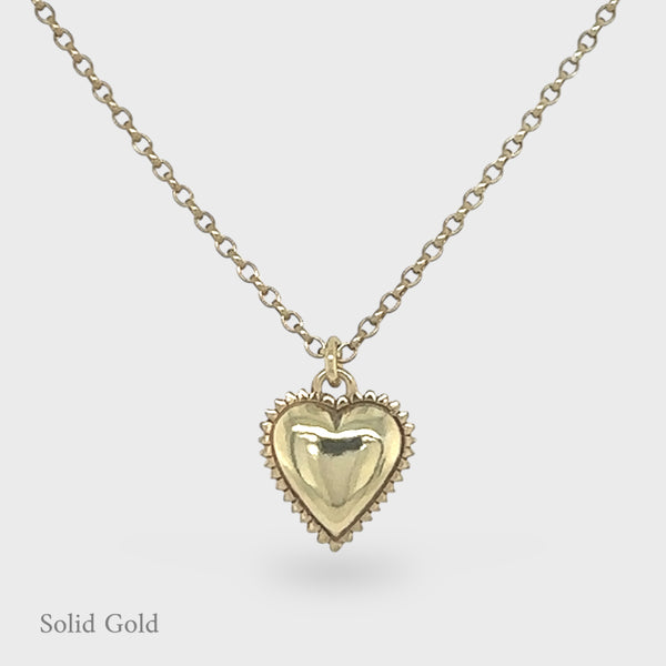 Lulu Heart Pendant - Solid Gold