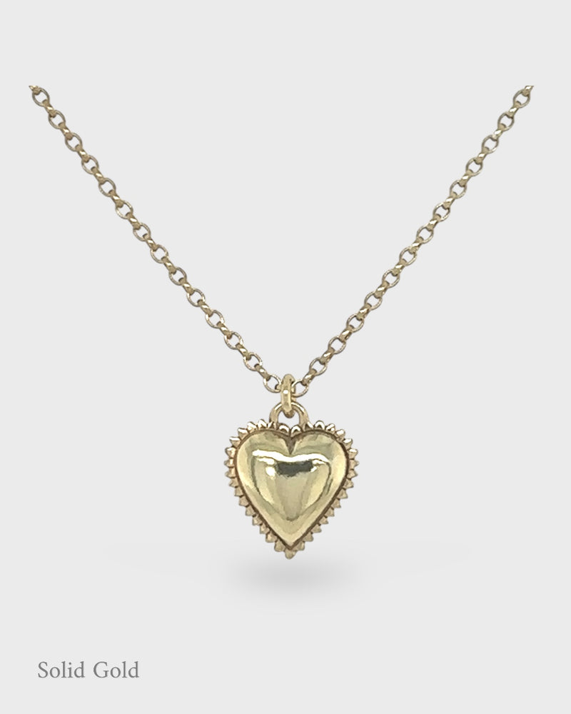 Lulu Heart Pendant - Solid Gold