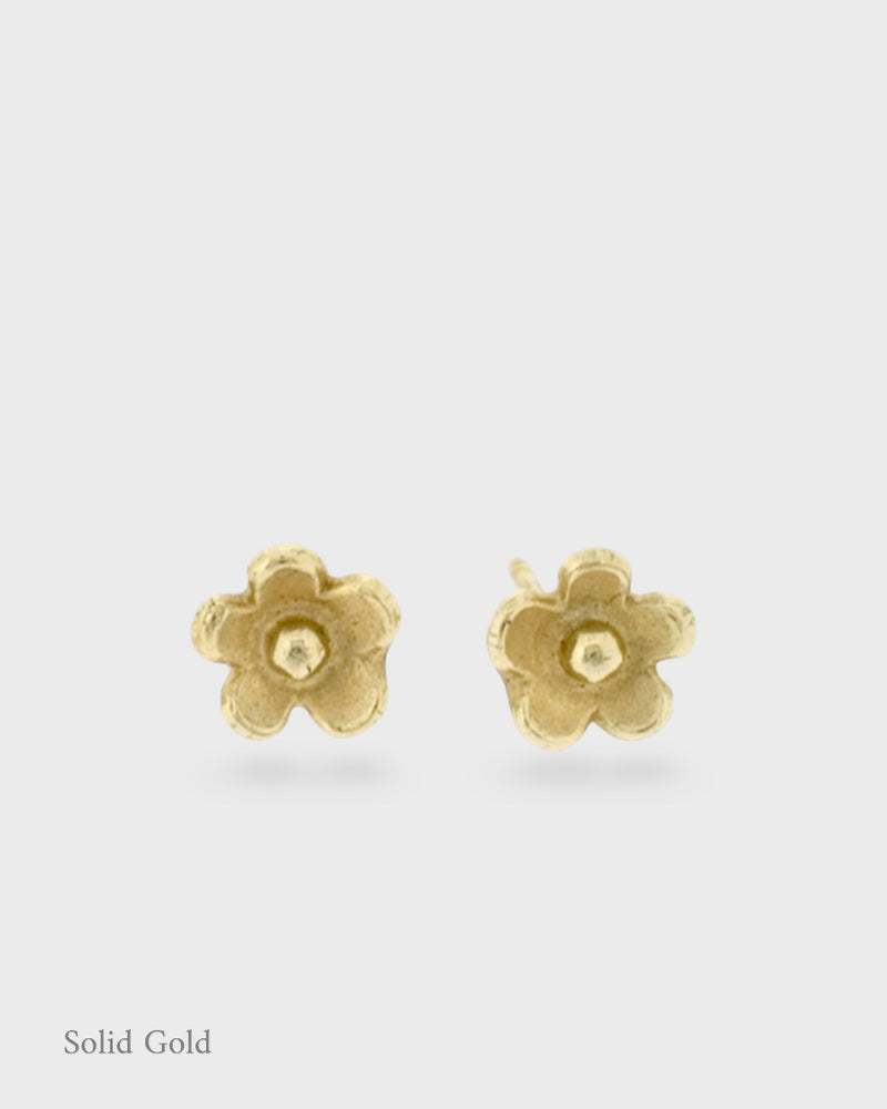 Marguerite Stud Earrings - Solid Gold