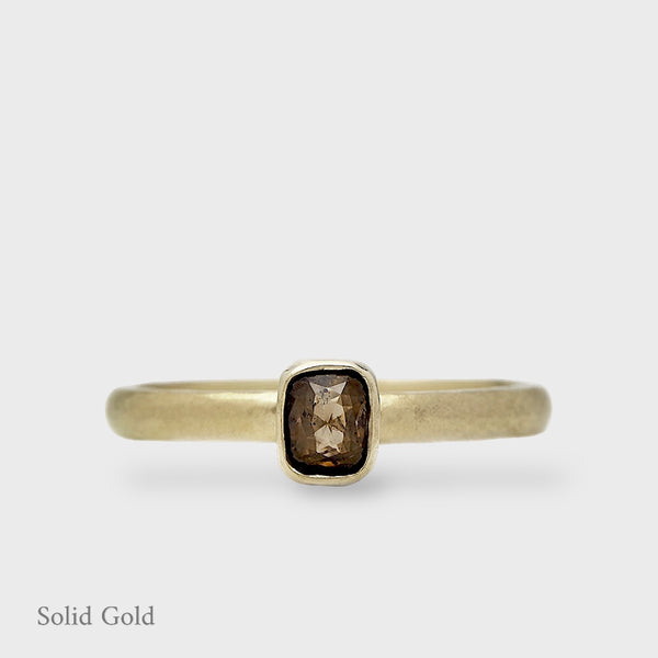 Mia Ring - Brown Diamond - Solid Gold