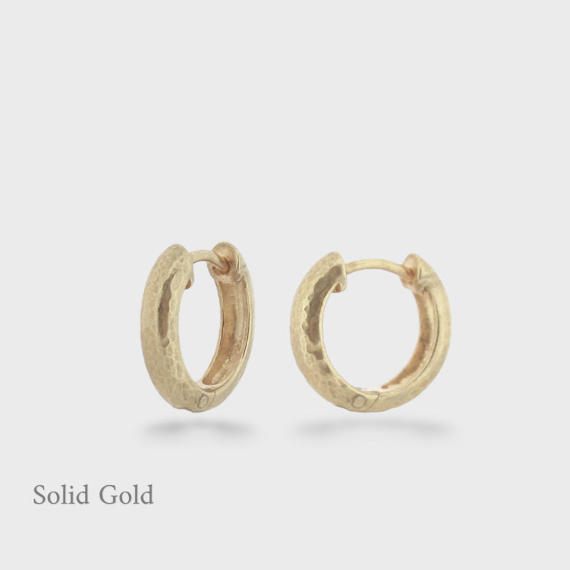 Neo Hinged Hoop Earrings - Solid Gold