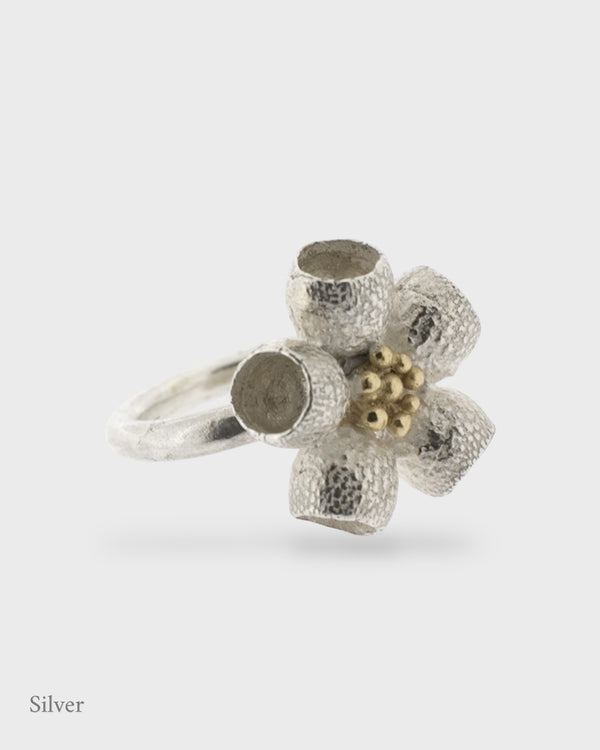 Ophelia Gumnut Flower Ring - Silver