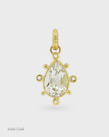 Orianna Pendant - 18ct Solid Gold - Topaz & Diamonds