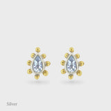 Rimini Stud Earrings - Aquamarine