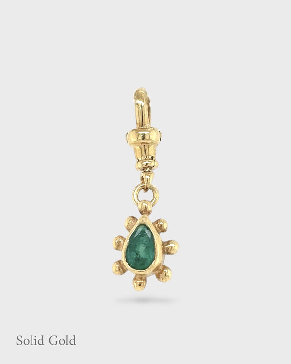 Rimini Charm - Emerald - Solid Gold