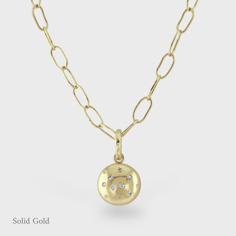 Selene Diamond - Charm Necklace - 18ct Solid Gold