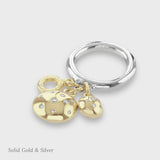 Selene Diamond - Ring Charm - 18ct Solid Gold & Silver