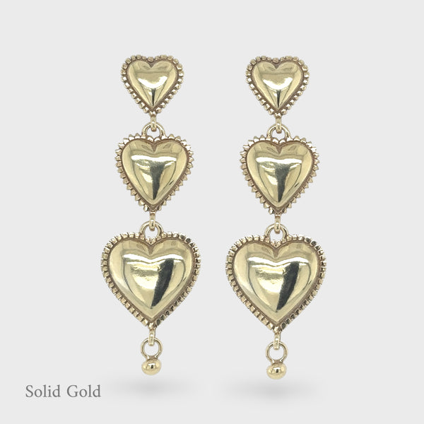 Temple Earrings - Solid Gold